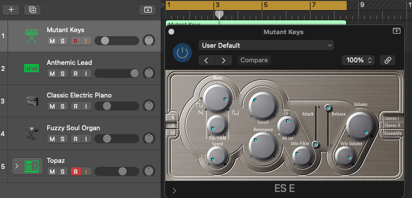 Logic Pro ES E synthesizer
